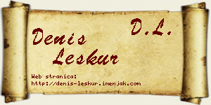 Denis Leskur vizit kartica